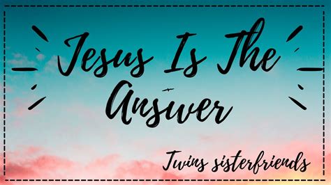 Jesus Is The Answer - Andraé Crouch | Cover by Dania and Hania | Twins sisterfriends - YouTube