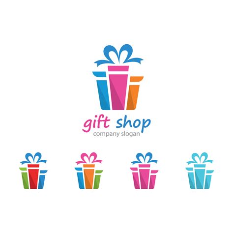 Gift Shop Logo Symbol Template Design Vector Emblem Design Concept ...