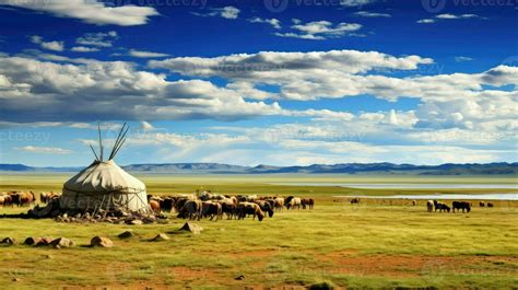 mongolia mongolian steppe iconic ai generated 29141041 Stock Photo at Vecteezy