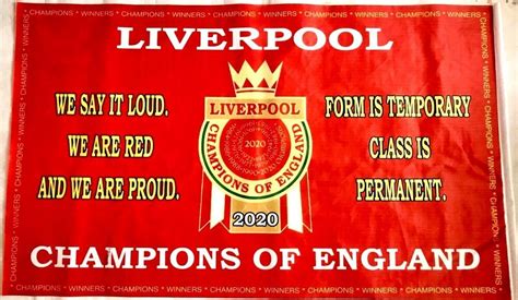 Liverpool Flag Premier League Winners 2020. Champions Banner Liverpool Scarf, Liverpool Badge ...