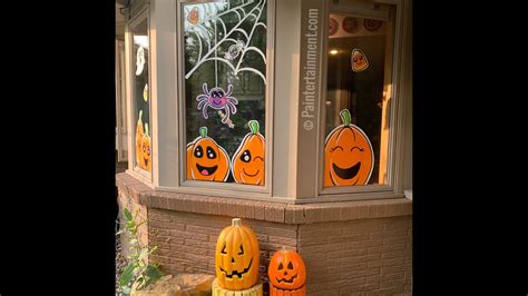 Halloween Window Painting - YouTube