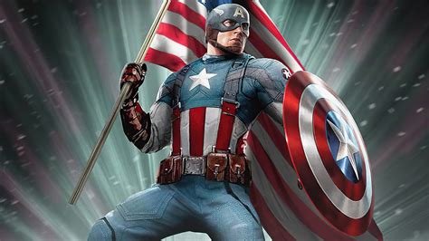 Captain America With Flag 4k Wallpaper,HD Superheroes Wallpapers,4k ...