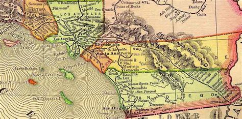 an old map of the united states with roads and major cities on it's sides