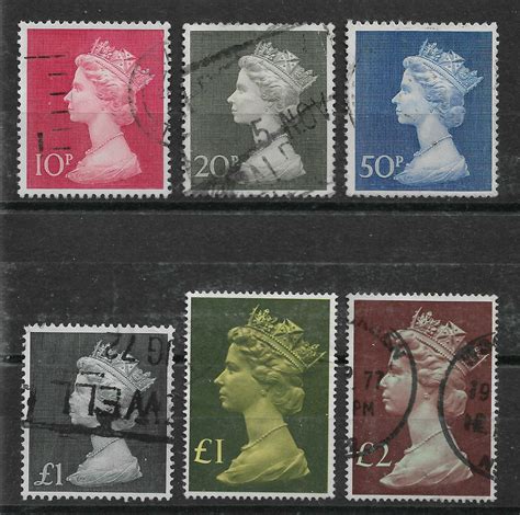 Great Britain lot of 6 stamps, Queen Elizabeth-II, VF USED (A-7) | Great Britain, Stamp / HipStamp