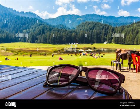 Khajjiar hill station in Chamba district, Himachal Pradesh, India, located 24 km from Dalhousie ...