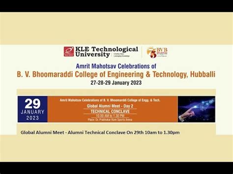 KLE Tech BVB Global Alumni Meet - Alumni Technical Conclave - YouTube