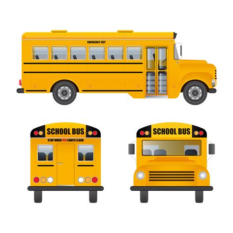 School Bus on White 1217456 Vector Art at Vecteezy