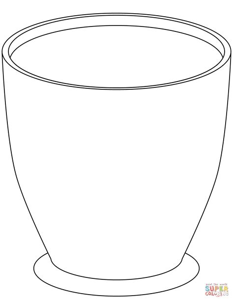 Large Empty Flower Pot coloring page | Free Printable Coloring Pages