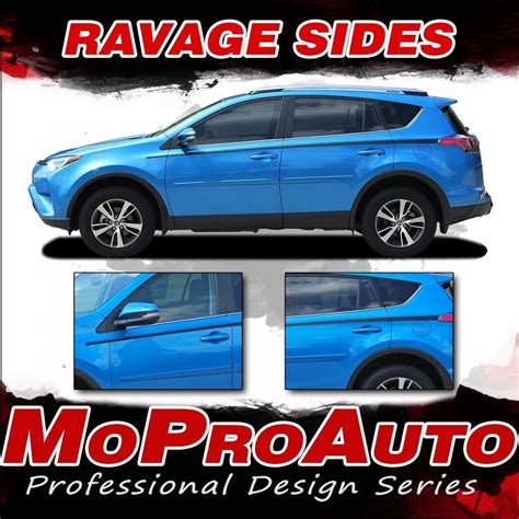 2016-2019 Toyota RAV4 Side Decals Vinyl Graphic Door Stripes 3M Pro fits RAV4 - Graphics Decals