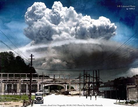 Atomic cloud over Nagasaki, Sept 8,1945 taken 15+ minutes after the ...