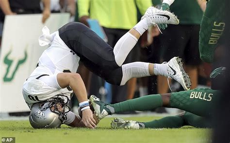 Horrific moment UCF quarterback McKenzie Milton suffers gruesome leg injury | Daily Mail Online