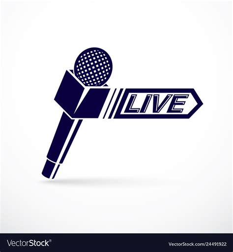 Journalism theme logo created with microphone and Vector Image