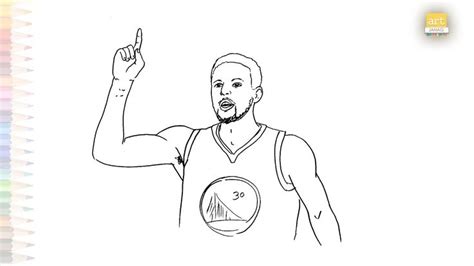 Stephen Curry drawing 01 | basketball player drawings | How to draw ...