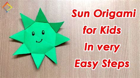 How to make origami sun for kids in 5 minutes step by step - YouTube