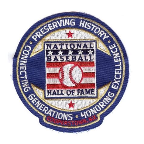 Baseball Hall of Fame Circle Logo Patch