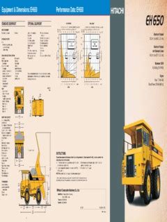 Off Highway-Dump Trucks Hitachi Construction Machinery EH650 ...