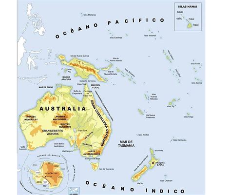 Geografía física de Oceanía y la Antártida