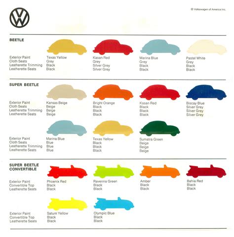 TheSamba.com :: VW Archives - 1973 VW Colors