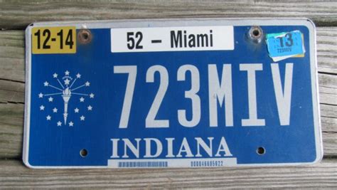 Indiana Blue White License Plate 2013 - Indiana - States I-L - State ...