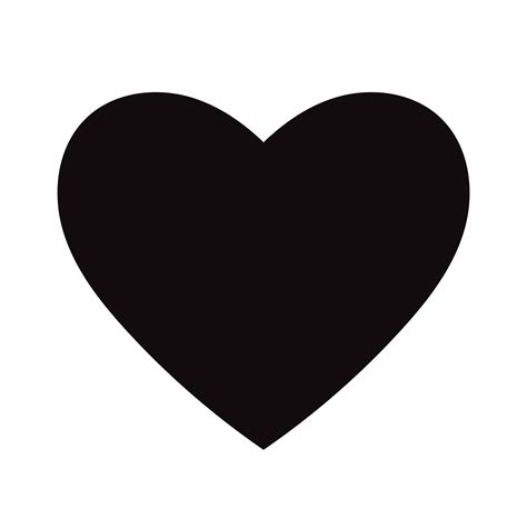 Flat Black Heart Icon Isolated on White Background. Vector illustration. 284981 Vector Art at ...