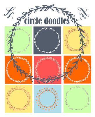 free digital and printable circle doodle tags and digi stamp ...