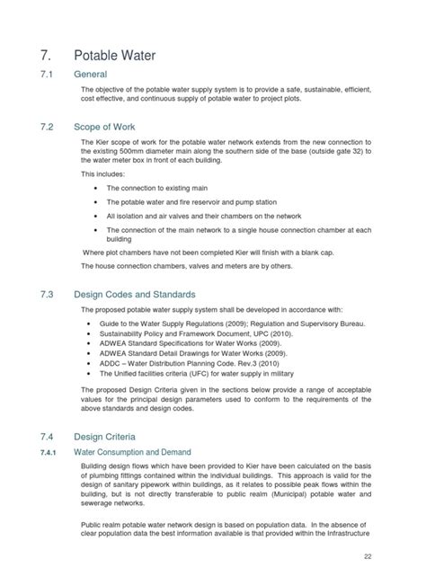 Preliminary Design Report | Water Supply Network | Pump