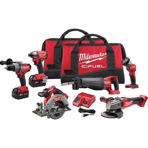 FREE SHIPPING — Milwaukee M18 FUEL Cordless Combo Kit — 6-Tool, Model ...