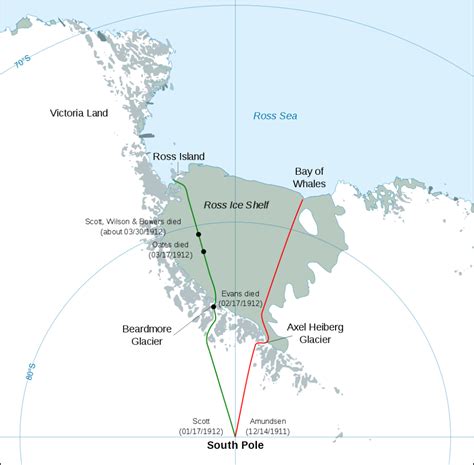 Antarctic expedition map (Amundsen - Scott)-en - Amundsen's South Pole ...