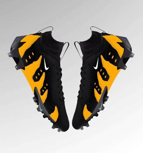 Custom black/yellow Kyler Murray cleats | EB Customs