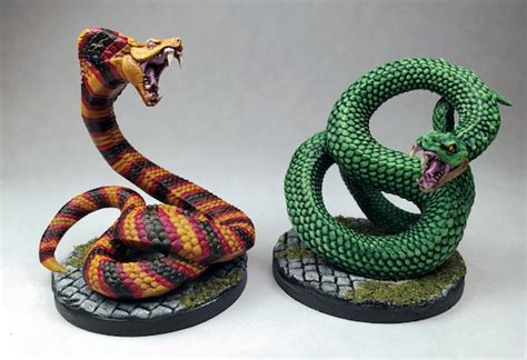 dnd RPG Wargaming Terrain Giant Jungle Snake Tabletop Miniature RPG Warhammer D&D Dungeons and ...