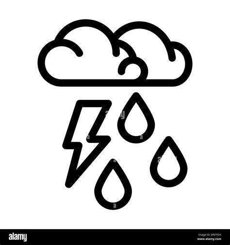 Extreme Weather Vector Thick Line Icon For Personal And Commercial Use Stock Photo - Alamy