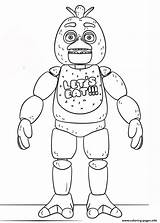 Fnaf Toy Chica Lets Eat Coloring Pages Printable sketch template