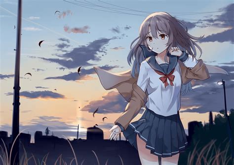 Anime Girl School Uniform Wallpapers - Wallpaper Cave