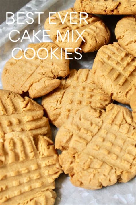 Peanut Butter Cake Mix Cookies - Organized Island