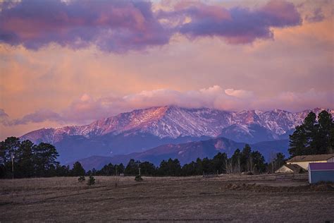 Pikes Peak Sunrise with Cap Cloud Photograph by Catherine Blake