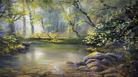 Rocky Creek - Landscape Painting Demo - YouTube