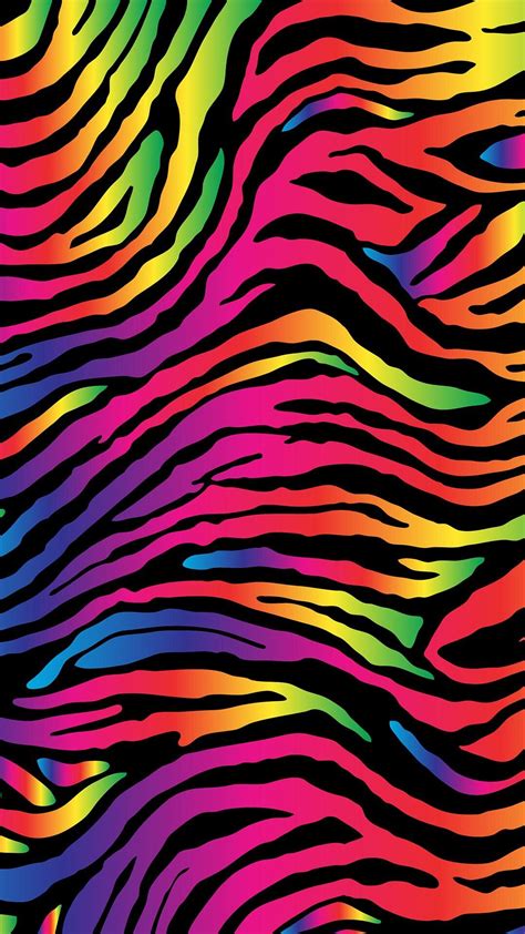 Pin by Daria Russ on Wallpaper vol.10 | Zebra print wallpaper, Rainbow zebra print, Iphone prints