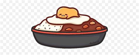 Gudetama Curry Sanrio Egg Sticker By Pinkskyy - Pie Emoji,Curry Emoji ...