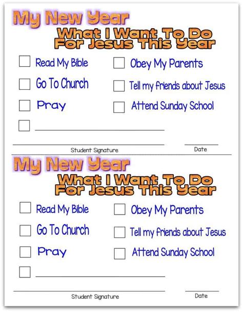 New Year’s Resolutions for Kids – What I Want To Do For Jesus This Year ...