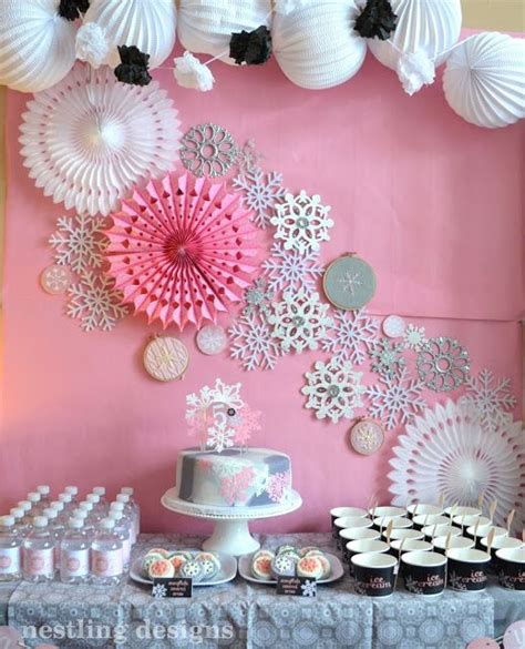 Nestling: Snowflake Party Reveal | Snowflake party, Birthday parties, Birthday party planning