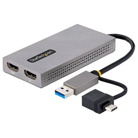 USB to Dual HDMI Adapter, 4K30Hz + 1080p - USB Video Adapters ...