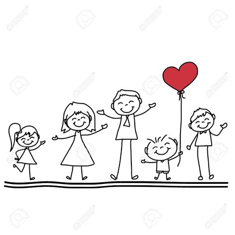 hand drawing cartoon character happy family | Family drawing, Family cartoon, Cartoon drawings