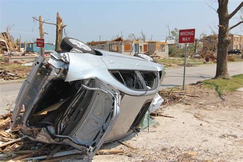 Damage from EF5 Tornado editorial stock photo. Image of demolished ...