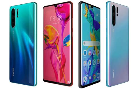 Huawei P30 Pro All Colors 3D Model