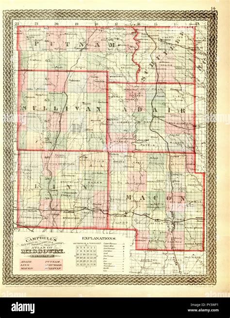 Campbell's new atlas of Missouri Stock Photo - Alamy