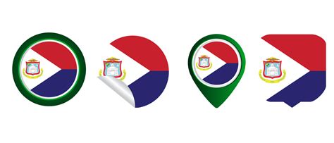 saint martin flag flat icon symbol illustration 12892241 PNG