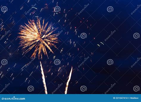 Fireworks in the Night Sky. Independence Day, 4th of July, Fourth of July or New Year Stock ...