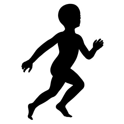 Kids Running Silhouette at GetDrawings | Free download