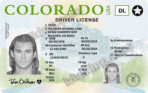 Colorado (CO) - Drivers License PSD Template Download - IDViking - Best Scannable Fake IDs