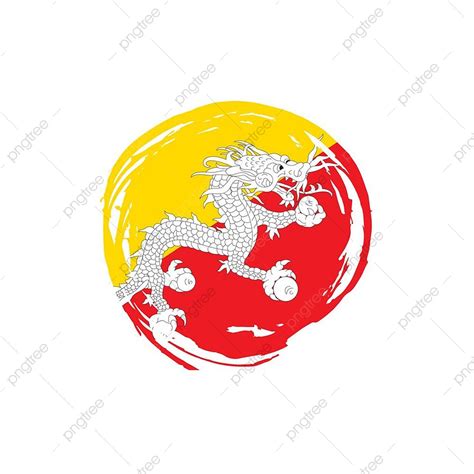 Bhutan Flag Dragon Symbol Design, National, Abstract, Asia PNG and ...